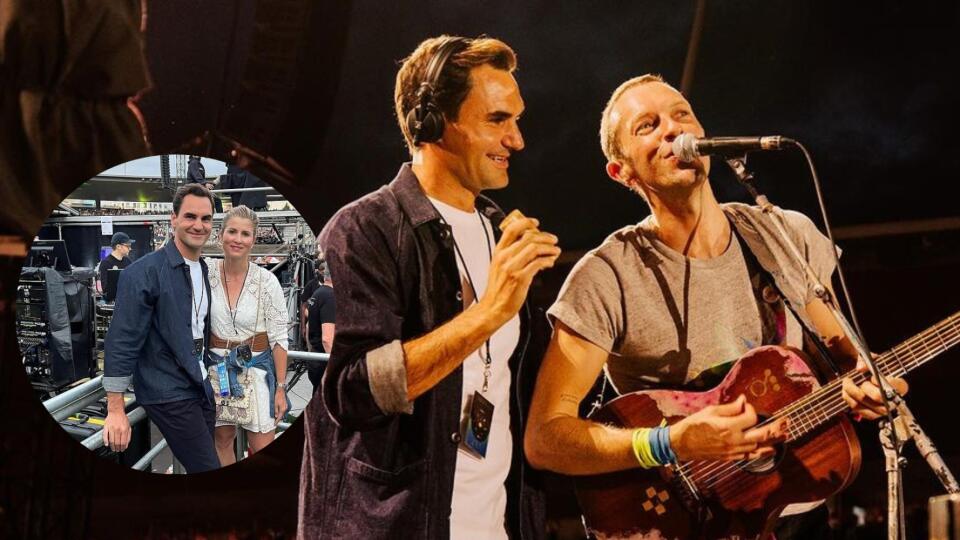 Roger Federer zahviezdil na koncerte Coldplayu.
