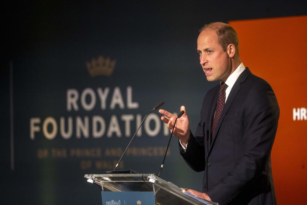 Na snímke britský princ William reční na globálnom summite United for Wildlife (UfW) vo Vedeckom múzeu v Londýne v utorok 4. októbra 2022. FOTO TASR/AP
Britain's Prince William speaks at the United for Wildlife (UfW) Global Summit at the Science Museum in London, Tuesday, Oct. 4 2022. (Paul Grover/Pool Photo via AP)