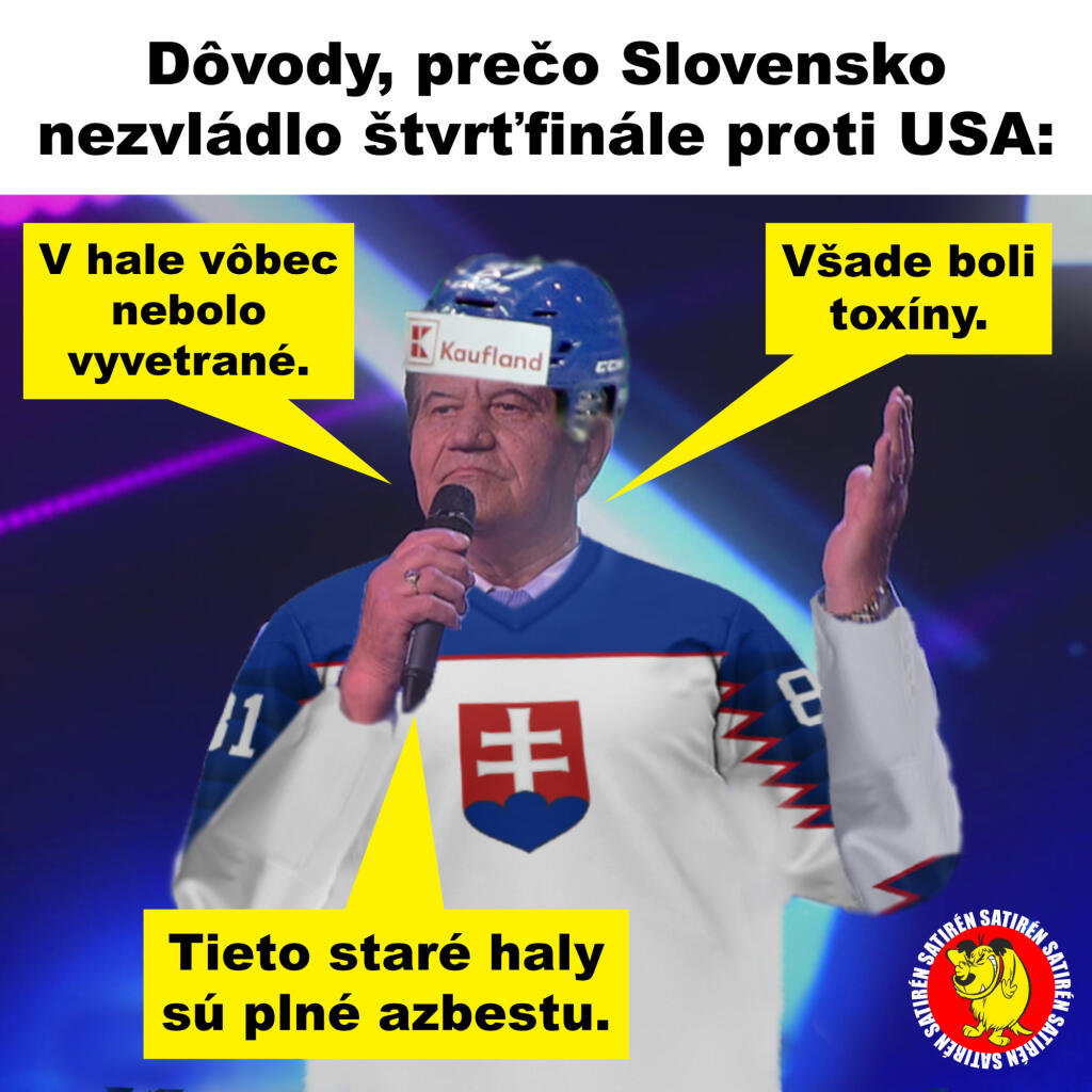 Vo štvrťfinále si naši hokejisti príliš nepípli. Prehrali tenisovým debaklom 1:6 a koniec na šampionáte sprevádzala dávka vtipov.