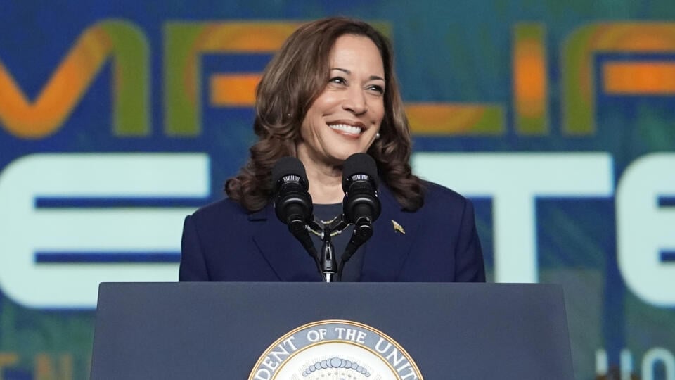 WA 28 Houston - Americká viceprezidentka Kamala Harrisová vystupuje s príhovorom v Houstone v stredu 31. júla 2024. FOTO TASR/AP
Vice President Kamala Harris delivers remarks at a Sigma Gamma Rho Sorority gathering in Houston, Wednesday, July 31, 2024, in Houston. (AP Photo/LM Otero)