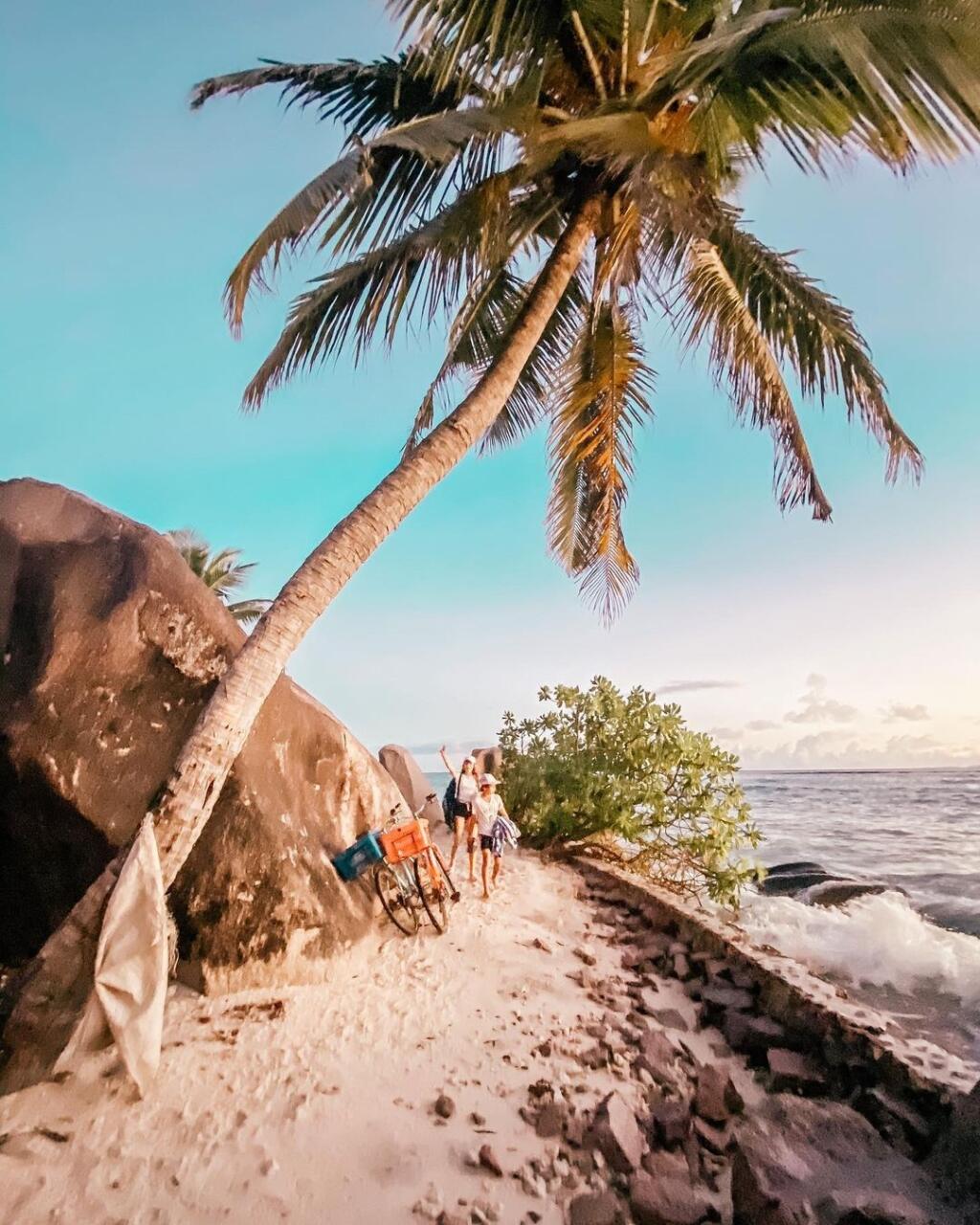 Andrea Verešová na Seychelských ostrovoch.