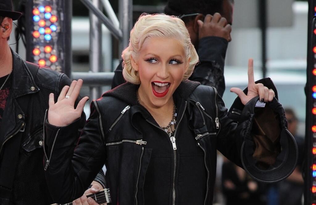 Christina,Aguilera,On,Stage,For,Cbs,The,Early,Show,Concert