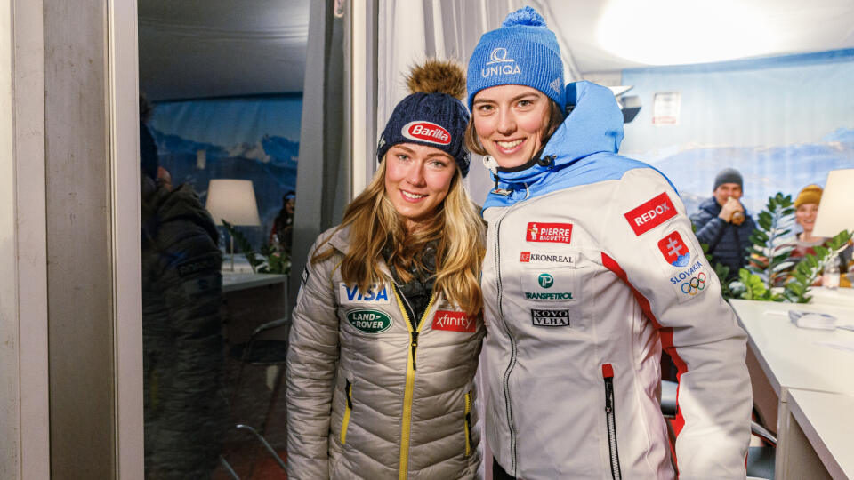 ŠPORT: FLACHAU SLALOM, Petra Vlhová a Mikaela Shiffrin.