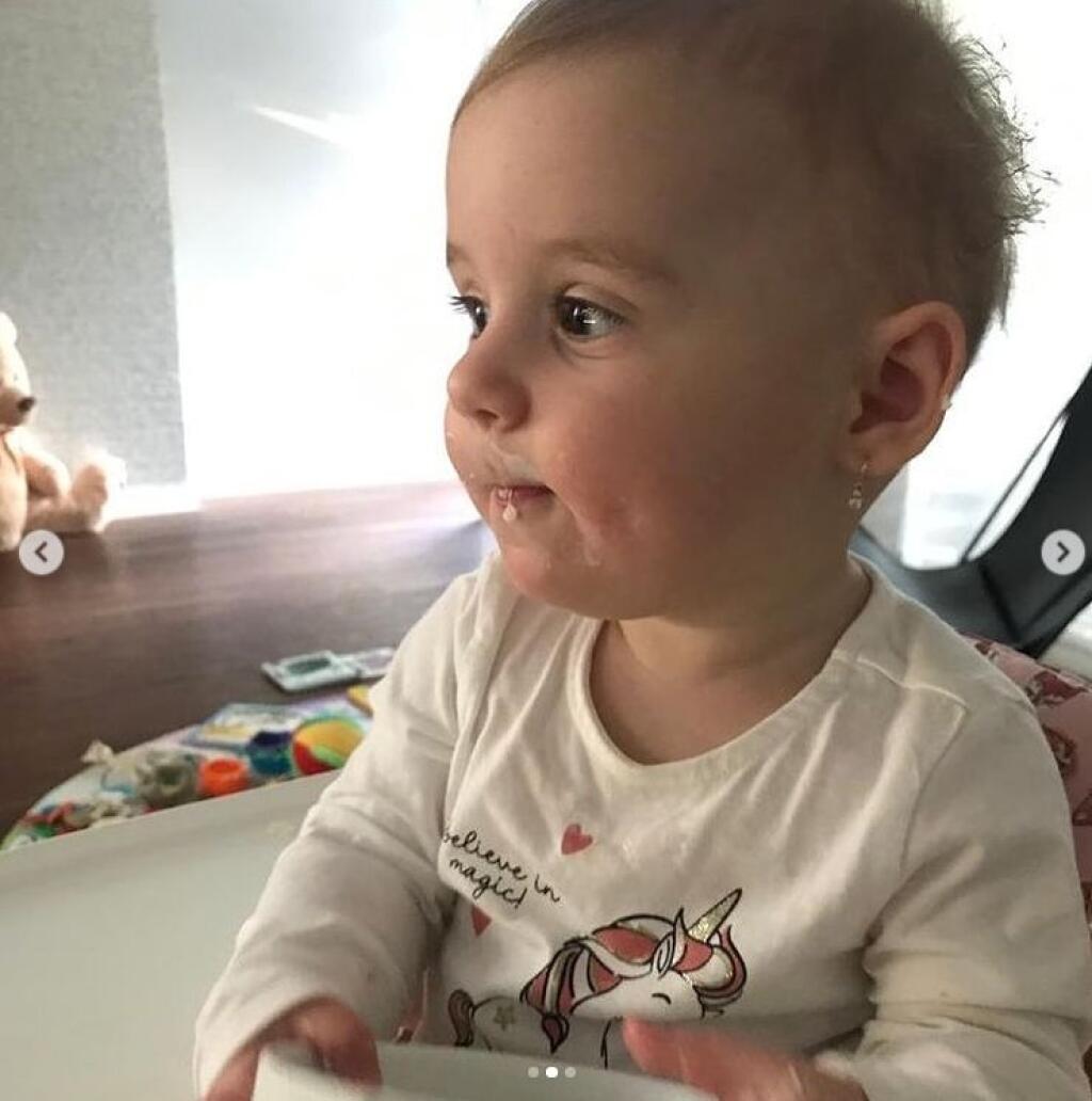 Monika Beňová prezradila na sociálnej sieti, čo si myslí jej Leuška: „Najprv zjem jogurtík, lenže som stále hladná.“
