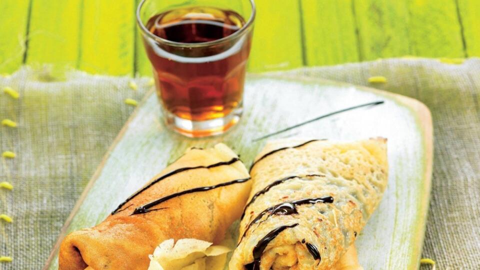 Pohánkové palacinky s čokoládov a mandľami