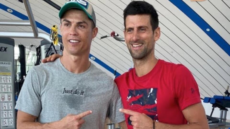 Cristiano Ronaldo a Novak Djokovič.