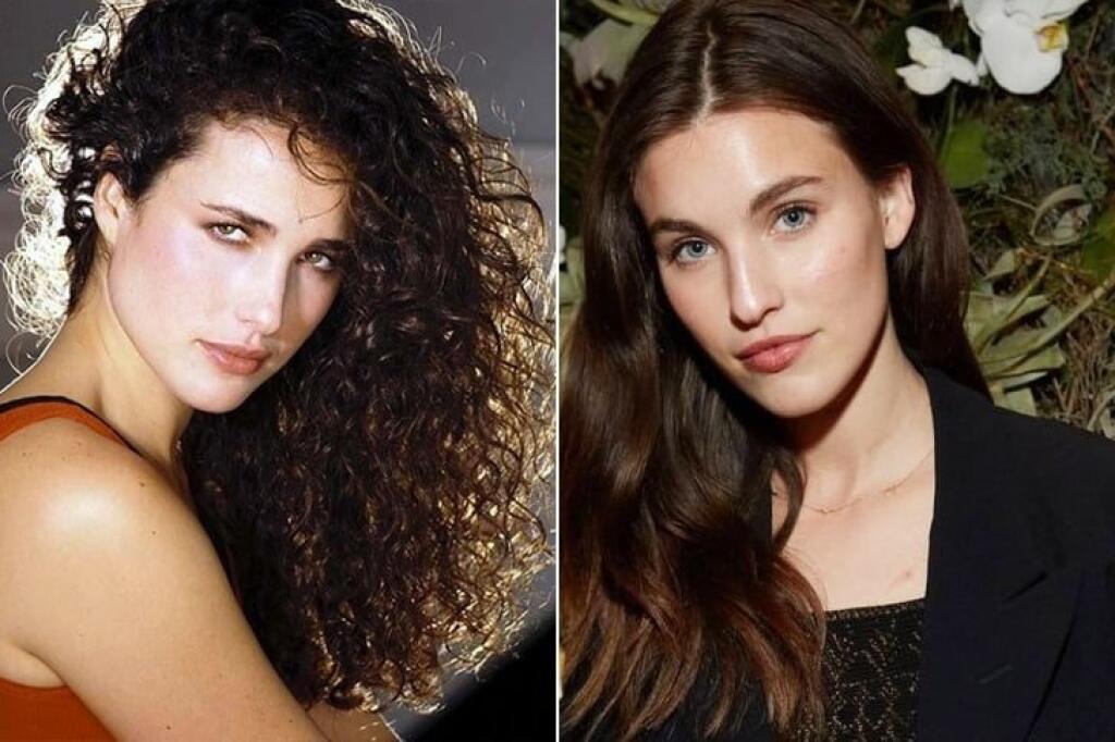 Herečky Andie MacDowell a Rainey Qualley vo veku 27 rokov.