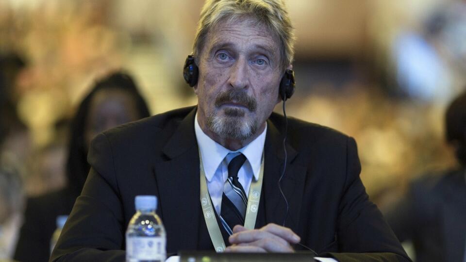 John McAfee na snímke z roku 2016