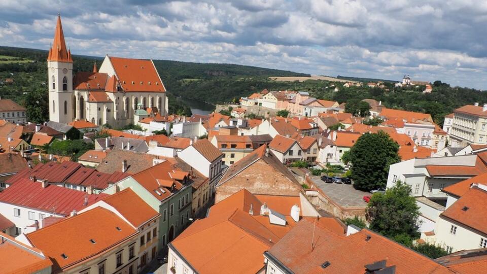 Pohľad na Znojmo z vtáčej perspektívy.