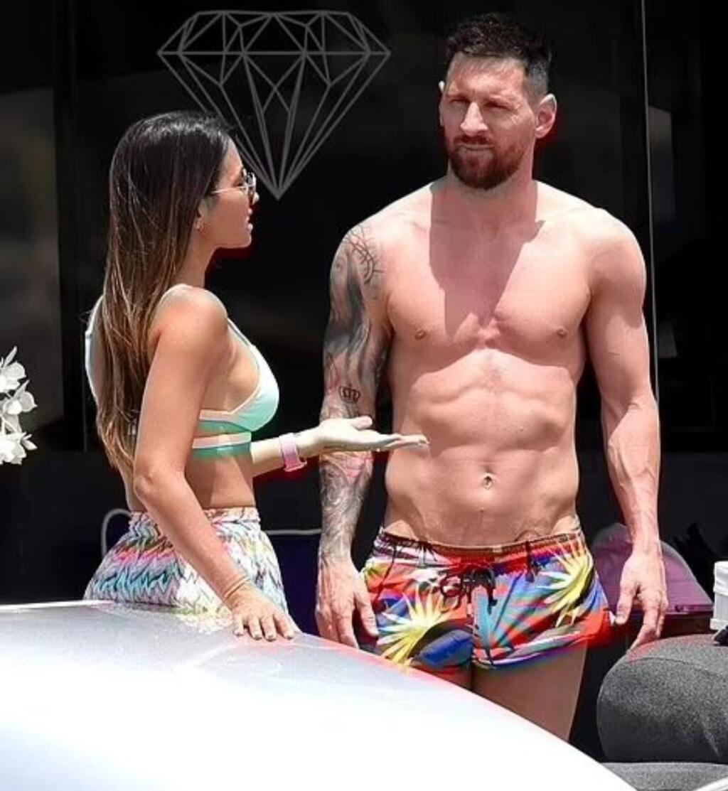 Lionel Messi s manželkou