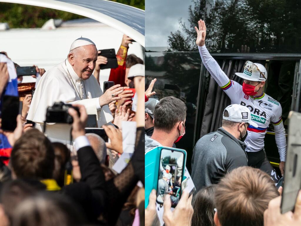 Pápež František a Peter Sagan vylákala v uplynulých dňoch do ulíc stovky tisíc ľudí.