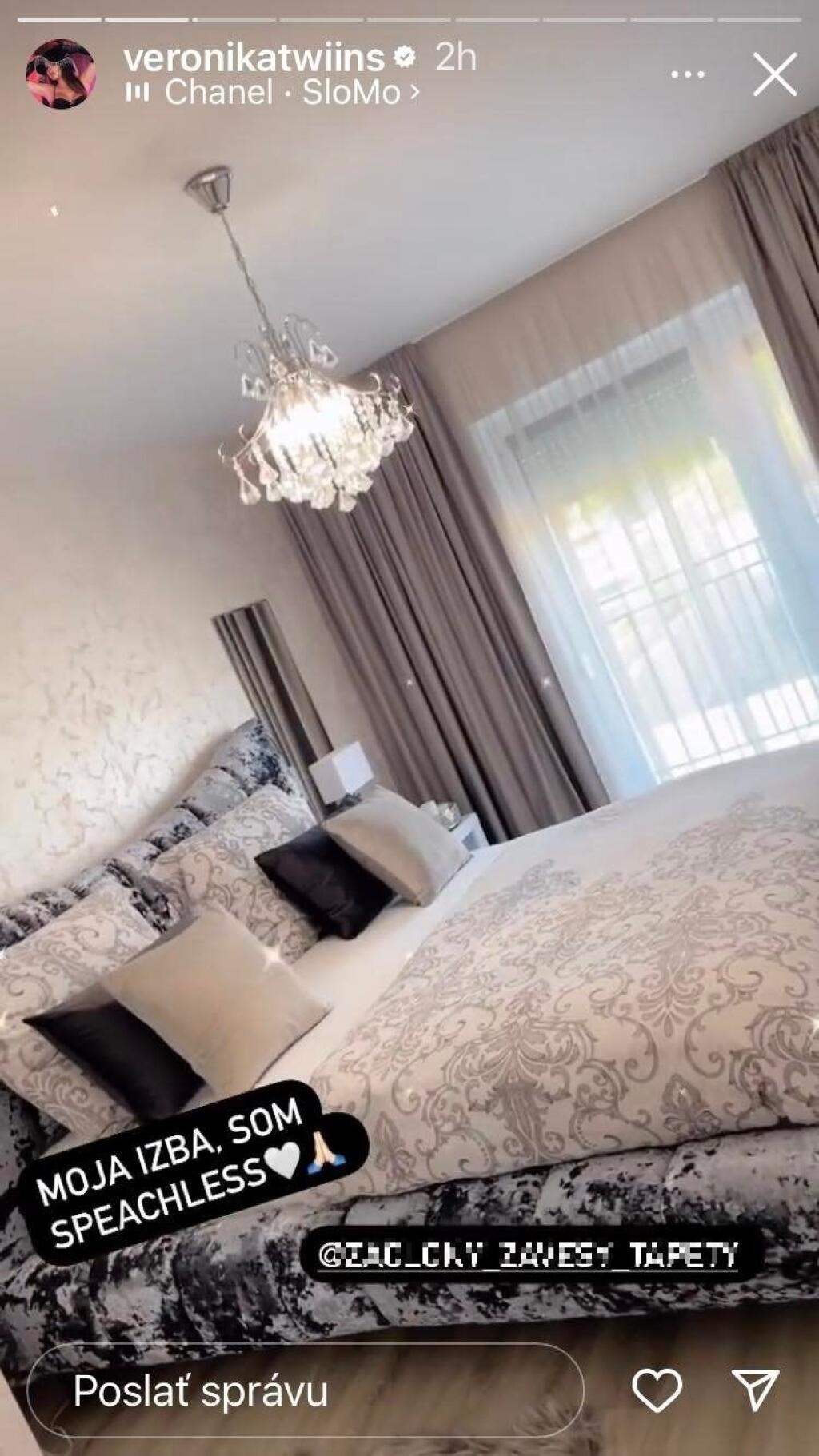 Twiinsky Veronika a Daniela Nízlové konečne dokončili svoj nový dom a pochválili sa ich luxusnou obývačkou a spálňami. Na snímke Veronikina spálňa.