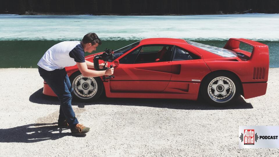 Daniel Minárik a Ferrari F40.