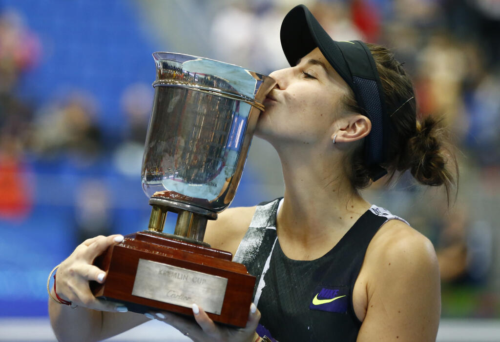 Na snímke je švajčiarska tenistka Belinda Benčičová.