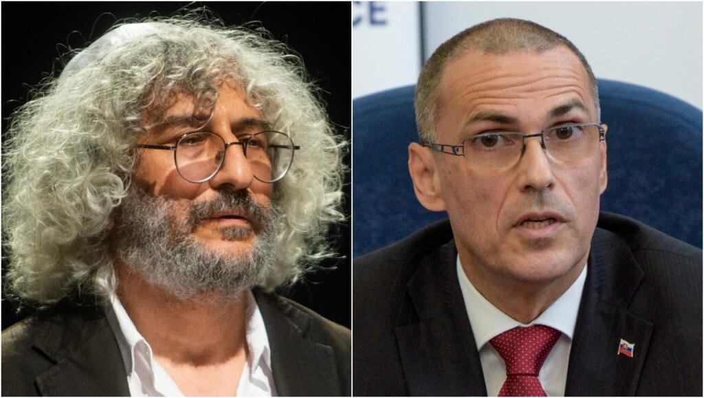 Politológ Grigorij Mesežnikov (vľavo) a generálny prokurátor Maroš Žilinka.