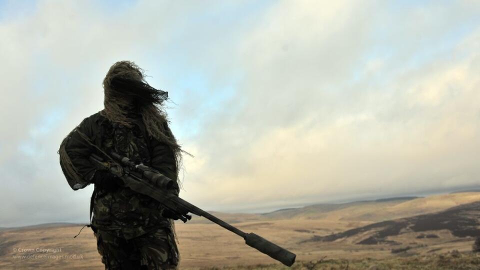 A sniper is pictured on the Otterburn Training Area in Northumberland.
Exercise BOARS HEAD was a company level live firing exercise which took place at Otterburn Training Area involving a British Army infantry company from 5 SCOTS, a unit of 16 Air Assault Brigade; and a company from 8th Marine Infantry Parachute Regiment a unit of the French 11th Parachute Brigade.
The exercise was part of the continuing relationship between French and British Army units following the signing of the Defence a