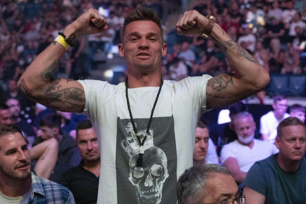 Najúspešnejší slovenský thajboxer Vlado Moravčík mal na podujatí výbornú náladu.