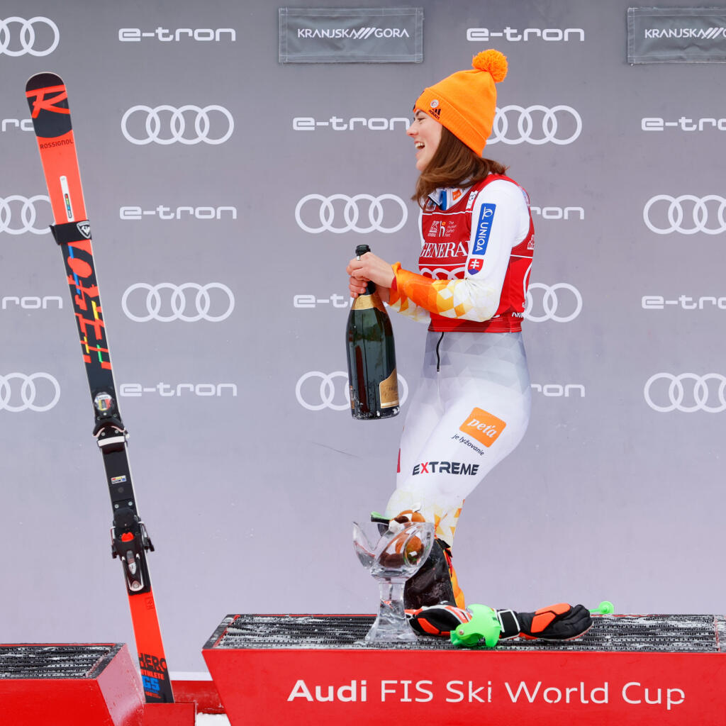 Petra Vlhová vyhrala slalom v Kranjskej Gore.