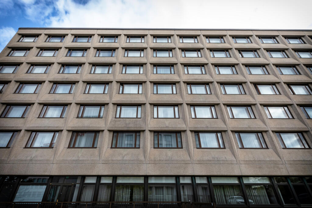 Na snímke je Scandic Park hotel v Helsinkách, kde bývajú slovenskí hokejsti počas MS 2022.