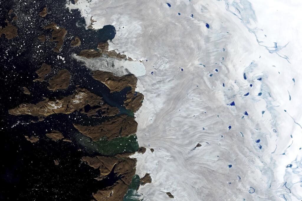 Grónsko a klimatická kríza (satelitný záber)