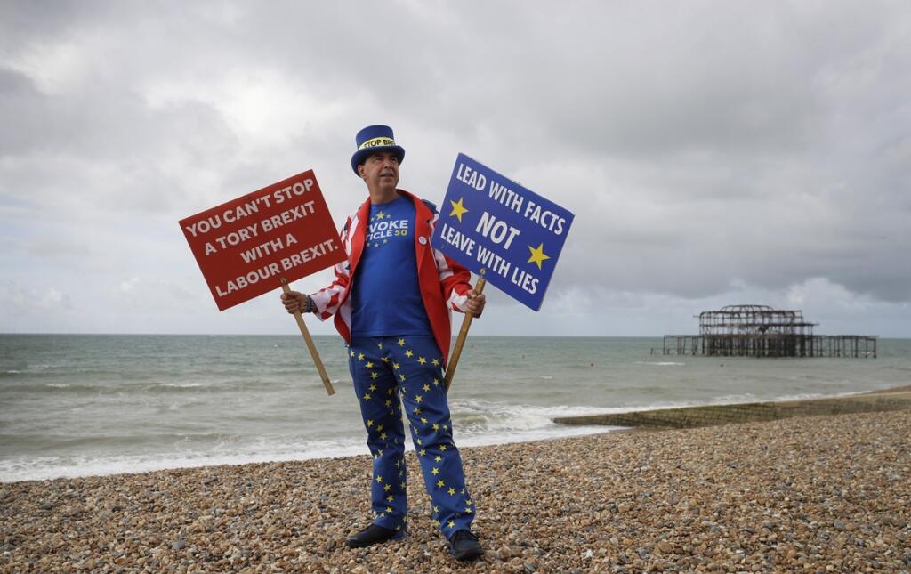 Británia EÚ brexit Brighton Labouristi konferencia protest
