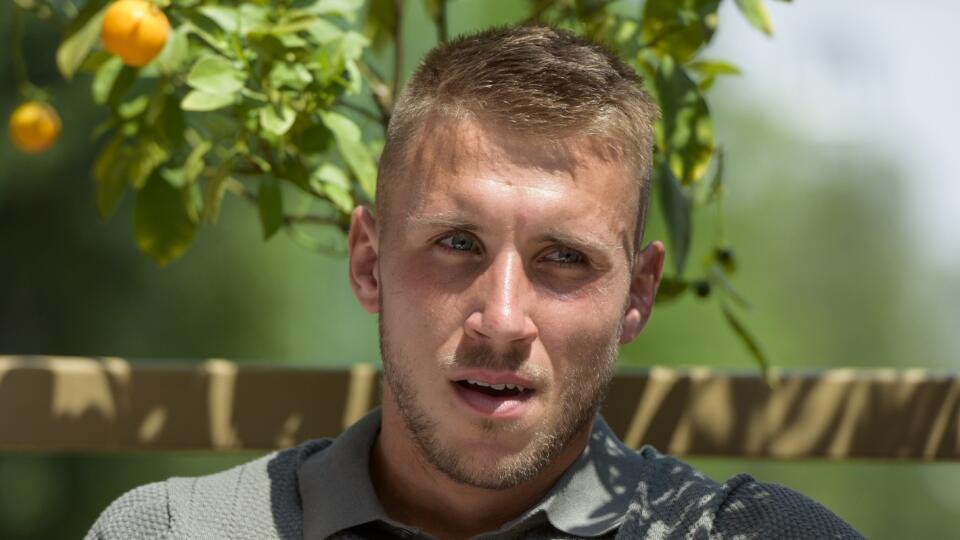Na snímke slovenský tenista Alex Molčan počas tlačovej konferencie Slovenského tenisového zväzu k ATP challengeru Bratislava Open 2023 v utorok 23. mája 2023 v Bratislave. FOTO TASR - Pavol Zachar