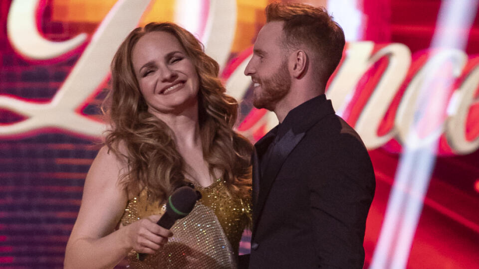 Finale tanečnej televíznej šou Let’s Dance v bratislavskej Inchebe. Na snímke je Zuzana Šebová a Vilém Šír.
