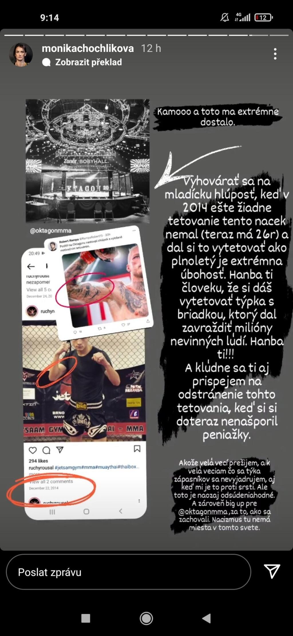 Chochlíková ostro zareagovala na Roušalovo tetovanie.