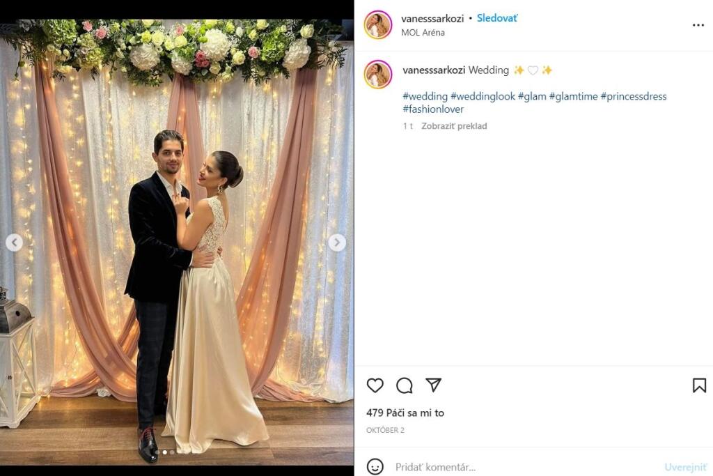 Vanessa na svadbe