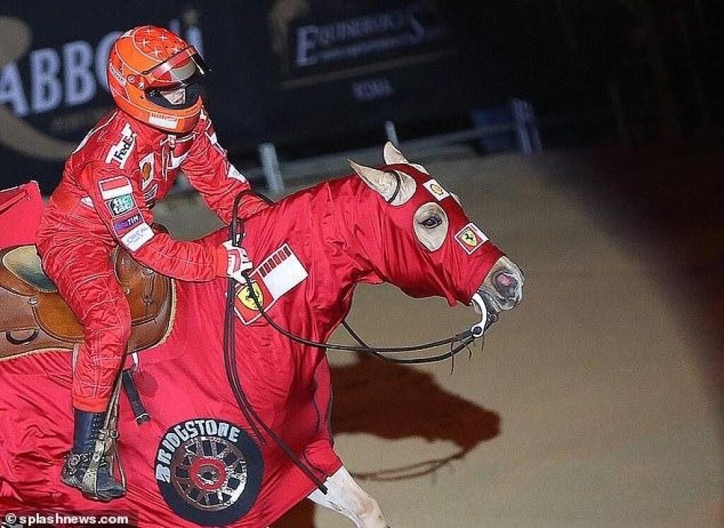 V novembri 2019 šokovala Gina-Maria Schumacherová športovú verejnosť, keď na jazdeckých pretekov v talianskej Verone súťažila v kombinéze Ferrari a s prilbou na hlave. „Nebola som schopná vybrať si pre svoj kostým inú tému ako túto. Sme v Taliansku, zastupujem rodinu Schumachera a táto značka tu je ikonou,“ povedala vtedy dcéra legendy F1.