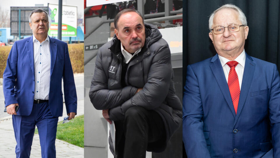 Ako vnímajú situáciu v slovenskom mužstve pred šampionátom hokejové osobnosti Dárius Rusnák (vľavo), Ernest Bokroš a Július Šupler?