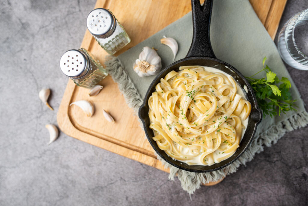 Fettuccine so syrovou omáčkou