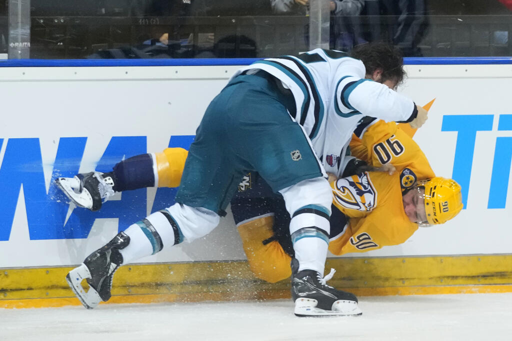 Nashville Predators - San Jose Sharks v Prahe.