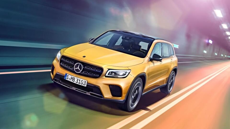 Mercedes-Benz GLB by mal byť predstavený ešte do konca tohto roka, takto ho na vizualizácii stvárnil grafik Auto Bildu