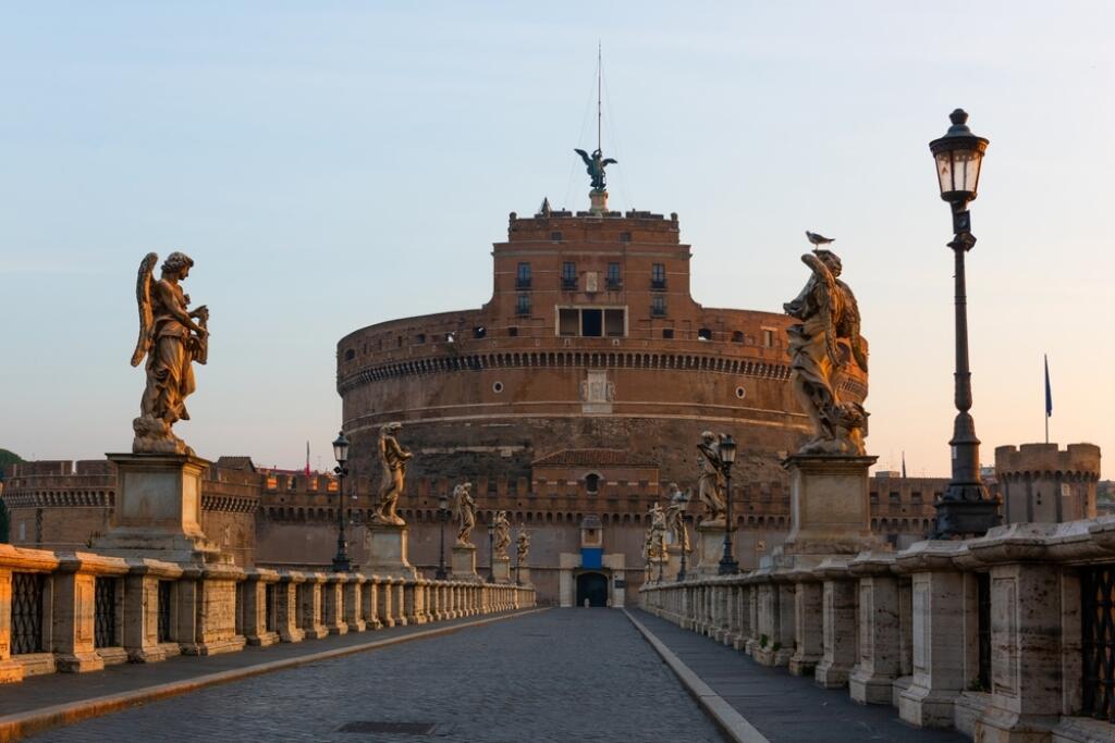 Castel Sant'Angelo is a Roman architectural monument also known as Hadrian's Mausoleum, sometimes called Sad Castle