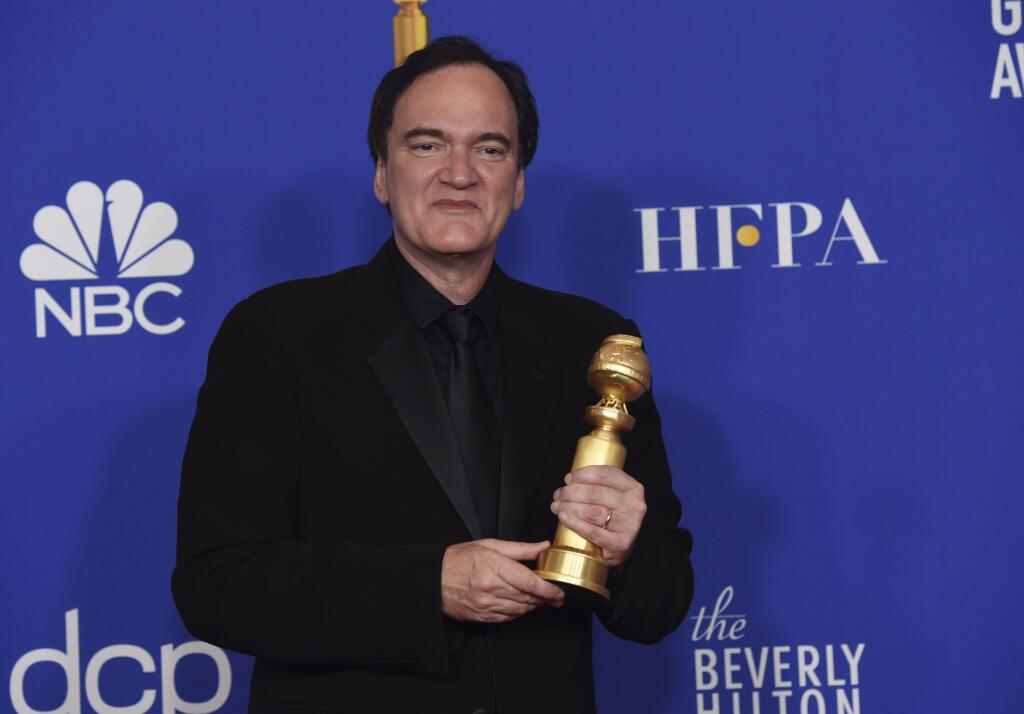 Americký režisér Quentin Tarantino s cenou za najlepší dramatický film Vtedy v Hollywoode