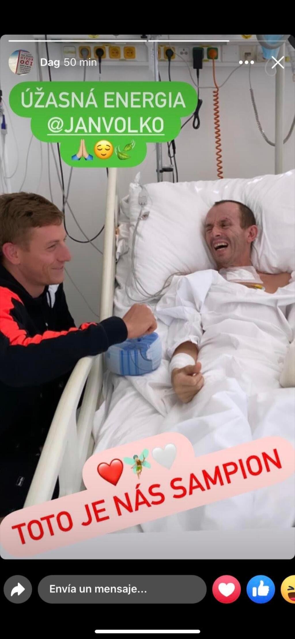 Daga navštívil v nitrianskej nemocnici najlepší slovenský atlét, bežec Ján Volko.