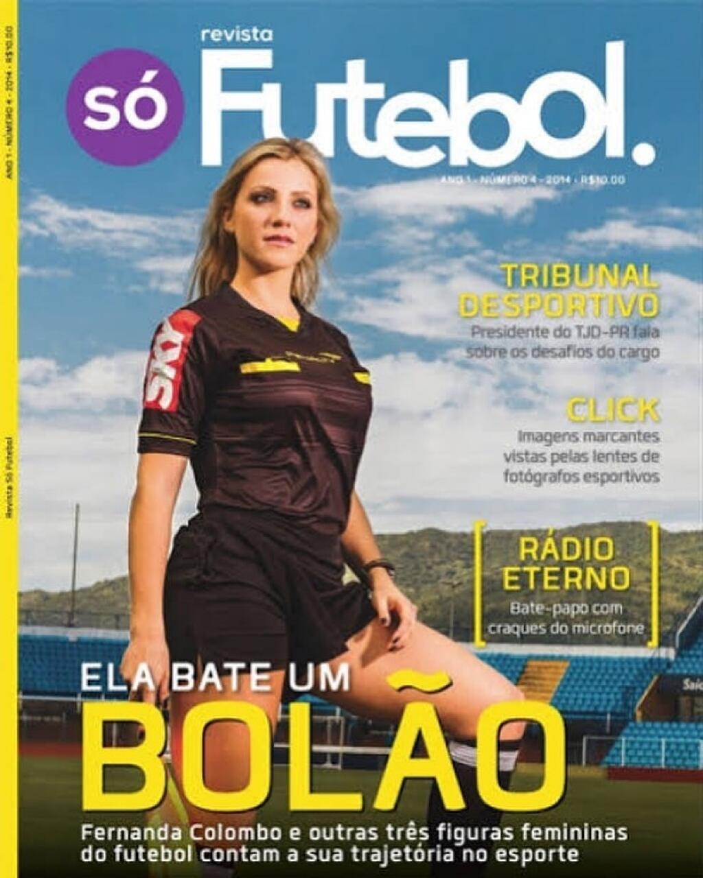 Colombovej popularita neunikla ani futbalovému magazínu. Sexi rozhodkyňa pózovala na titulke Futebolu.
