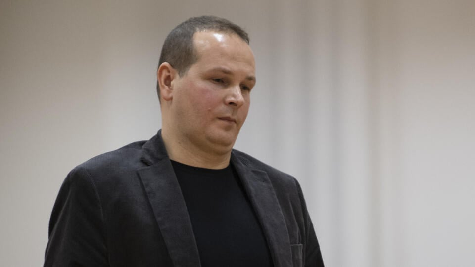 Hlavné pojednávanie v kauze vraždy novinára Jána Kuciaka a jeho snúbenice Martiny Kušnírovej na Špecializovanom trestnom súde 22. januára 2020 v Pezinku. Na snímke svedok Štefan Mlynarčík.