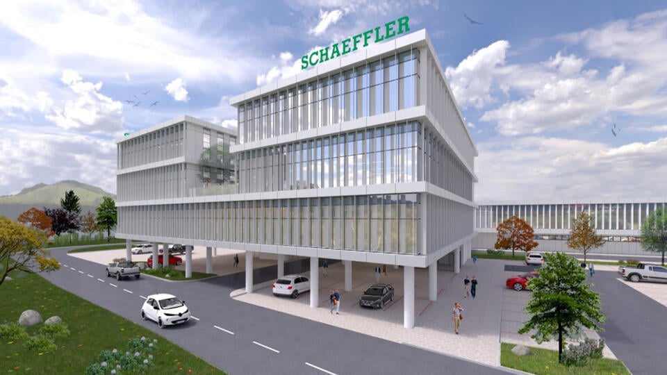 Architektonický návrh nového R&D centra Schaeffler Kysuce.