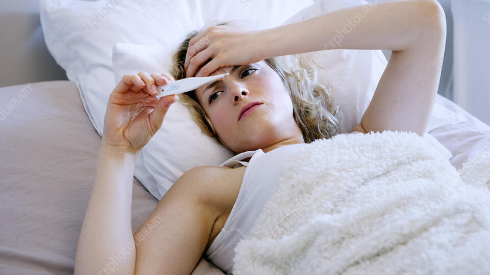 Woman with fever