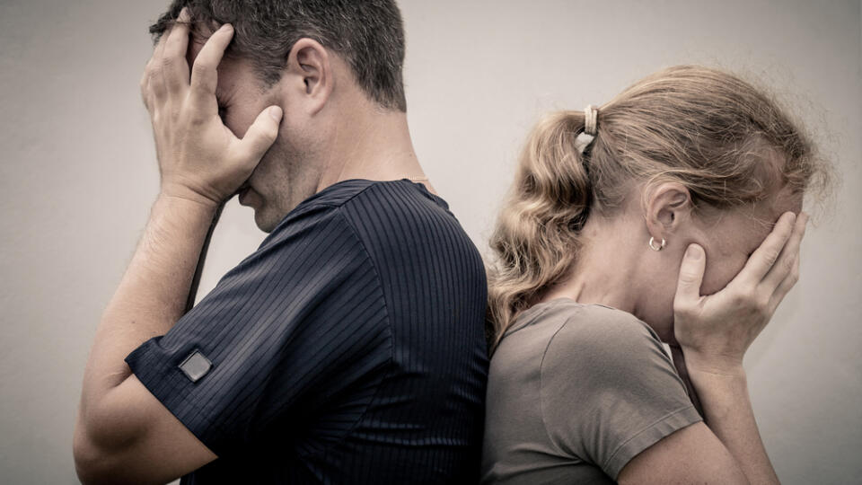 Portrait,Of,Unhappy,Couple,Not,Speaking,After,Having,Dispute.,Concept