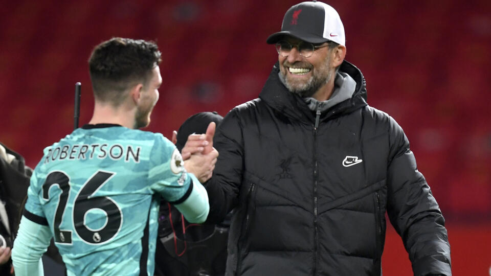 Jürgen Klopp mal z výhry nad Manchestrom United veľkú radosť.