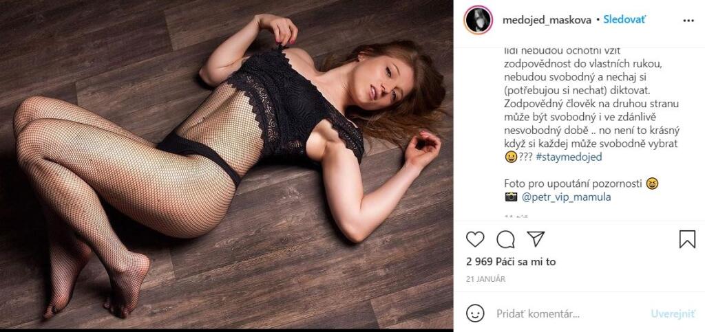To, že Mašková nemá problém s fotením pikantných záberov, dokazuje pravidelne.