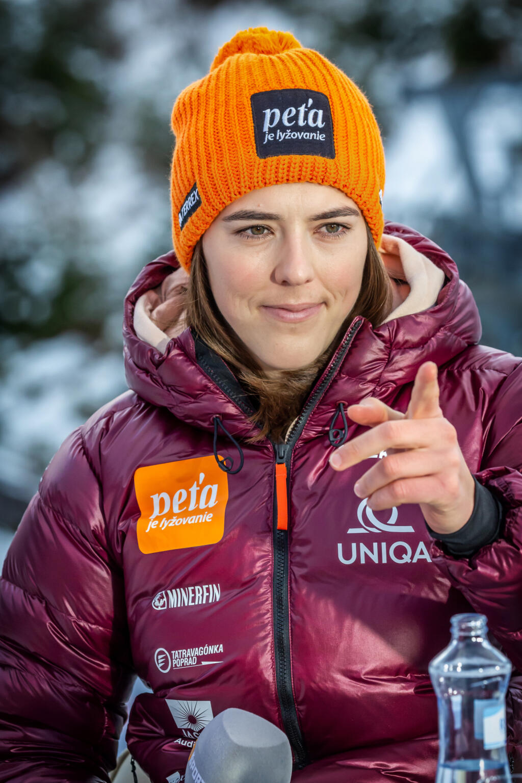 Na snímke je slovenská reprezentantka v zjazdovom lyžovaní Petra Vlhová počas otvorenia lyžiarskej sezóny v Jasnej.