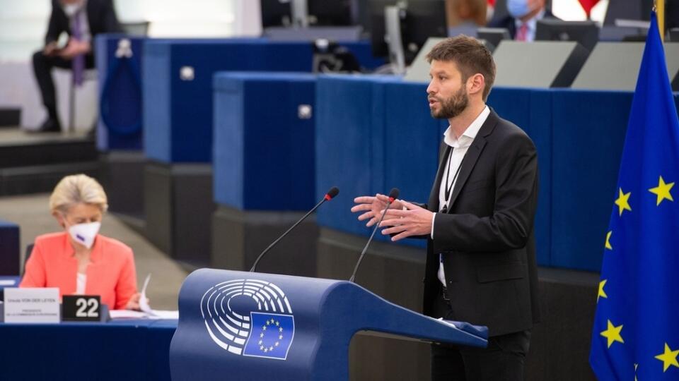 Michal Šimečka v Európskom parlamente.