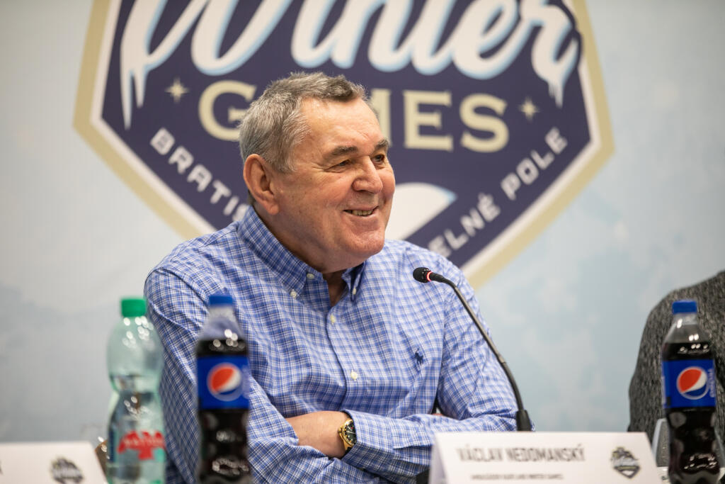 Václav Nedomanský nechýbal na zápase Winter Games.