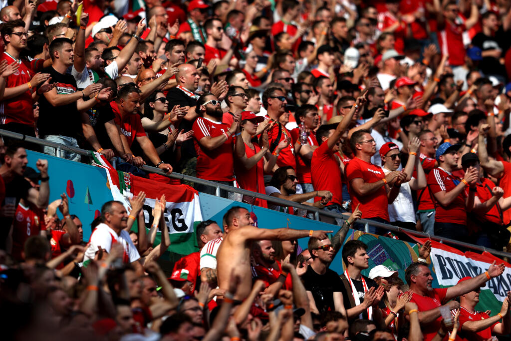 Aj proti Francúzsku boli tribúny v Budapešti plné fanúšikov.