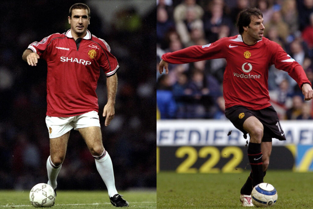 Najlepší útočníci Manchestru United posledných dvoch dekád podľa Garyho Nevilla - Eric Cantona a Ruud van Nistelrooy.