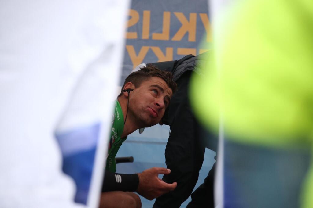 Peter Sagan v zákulisí tímu po sobotňajšej etape Okolo Slovenska.